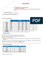 Teste Excel 2019