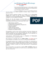 Información Programas de Intercambio y Voluntariado ICYE-Colombia PDF