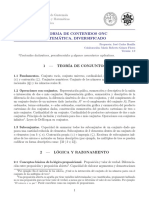 Tabla de Contenido Matemáticas Diversificado