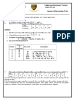 Forecasting Problems Solutions