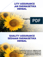 Quality Assurance Sediaan Herbal