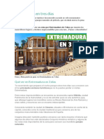 Extremadura en Tres Dias PDF