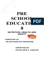 PRE School Education 8: Nutrition, Health and Safety