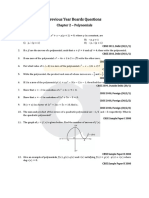 Polynomials Prev Year Ques PDF