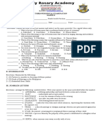 I. Multiple Choice: Third Periodical Examination Mapeh 8