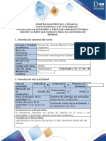 Guía de Actividades y Rúbrica de Evaluación - Pretarea