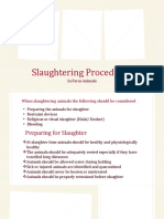 Slaughtering Procedures