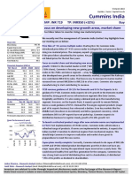 Cummins India: CMP: INR 719 Focus On Developing New Growth Areas, Market Share