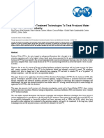 SPE 157108 Using Advanced Water Treatment Technologies To Treat Produced Water From The Petroleum Industry