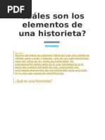 Cuáles Son Los Elementos de Una Historieta