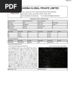 Garima Global Private Limited: Material Test Certificate