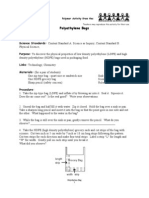 Polyethylene Bags: Polymer Activity From The