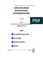 Auditory Scene Analysis: Phenomena, Theories and Computational Models