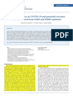 Immune Responses in COVID-19 and Potential Vaccines: Lessons Learned From SARS and MERS Epidemic