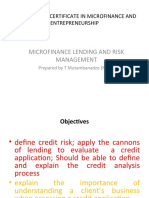 Final Microfinance Lending and Risk Management