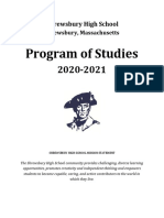 Program of Studies: Shrewsbury High School