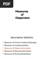 Measures of Dispersion