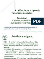 A1. Introdução À Estatística e Tipos de Variáveis e de Dados PDF