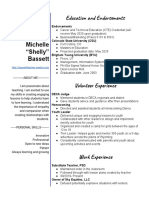 Shelly Bassett Resume