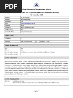 DISC 320-Qualitative - Quantitative Methods in Business