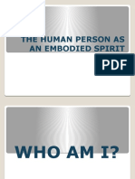 The Human Person As An Embodied Spirit