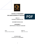 School of Business Diploma Business of Management