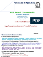 Thermoelectric Material and Its Applications: Prof. Ramesh Chandra Mallik