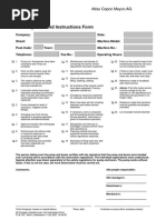 Handing Over and Instruction Form