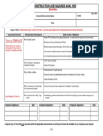 Construction Job Hazards Analysis: This Is A TEMPLATE