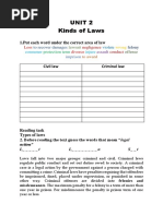 UNIT 2 Kinds of Law