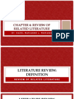 Chapter 4: Review of Related Literature: By: Hazel Marianne L. Mariano