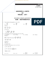 Wbjee-2011 Previous Year Question-Paper WithSolution PDF