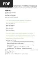 Activity Problem: Use Chapter 4 Lesson2 - Classes&Methods Powerpoint. Inside The