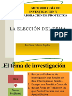 Eleccion Del Tema Metodologia