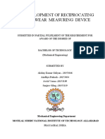 Development of Reciprocating Wear Measuring Device