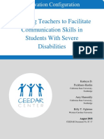 Preparing Teachers To Facilitate Communication Skills in Students With Severe Disabilities