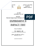 Experiment 6 Impact Test