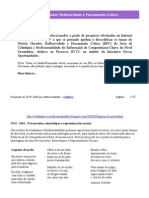 (CP) - Reflexividade e Pensamento Crítico (RPC)