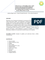 INFORME PRACTICA #2 - Equlibrio Ácido - Base