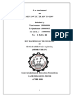 A Project Report On Mini Inverter 12V To 220V: Submitted by