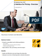 Configurable User Interface For Pricing - Overview: Commodity Management Solutions From SAP