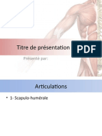 Muscles and Articulations