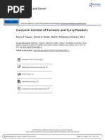 Curcumin Content of Turmeric and Curry Powders