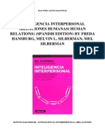 Inteligencia Interpersonal Relaciones Humanas Human Relations Spanish Edition by Freda Hansburg Melvin L Silberman Mel Silberman