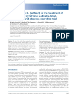 Crocus Sativus L. (Saffron) in The Treatment of Premenstrual Syndrome: A Double-Blind, Randomised and Placebo-Controlled Trial