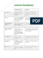 Environment Vocabulary