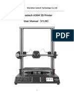 Geeetech A30M 3D Printer User Manual: Shenzhen Getech Technology Co.,Ltd