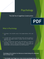 Psychology: The Self As A Cognitive Construction