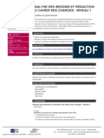 Analyse Des Besoins Et Redaction Du Cahier Des Charges Niveau 1 PDF