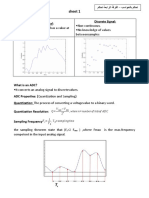 Sheet 1: Analog Signal: Discrete Signal